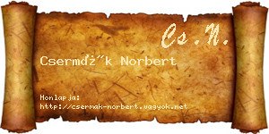 Csermák Norbert névjegykártya