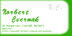 norbert csermak business card
